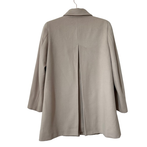 MaxMara Beige Button Front Wool Coat - Picture 3 of 9